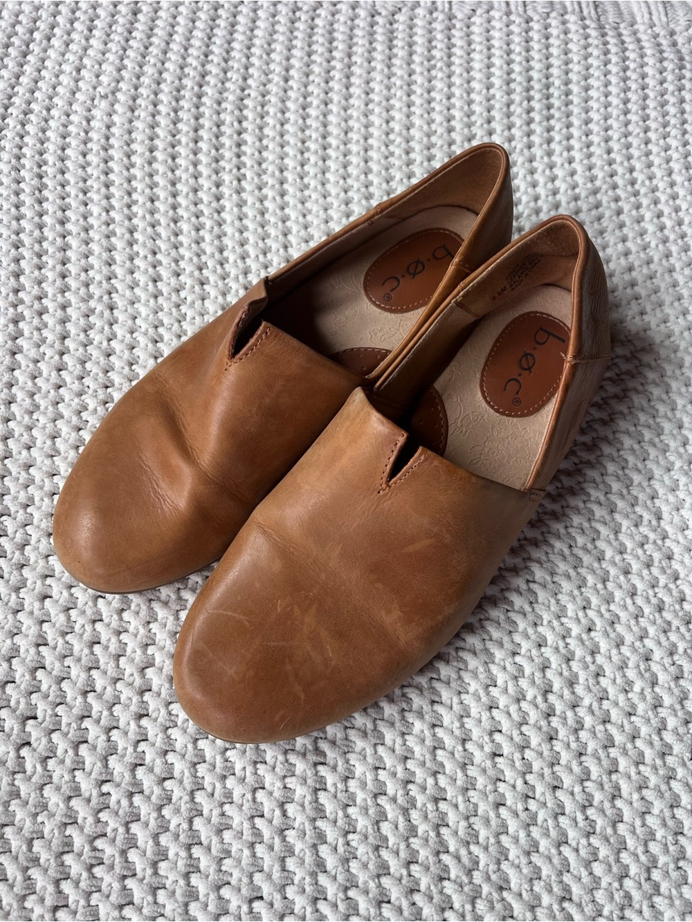 b.o.c. Leather Casual Loafer Cottagecore Earthy Office Minimalist Work Size 8.5 - Picture 4 of 8